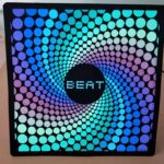 Beat spiral equalizer rainbow el panel design lit up fully