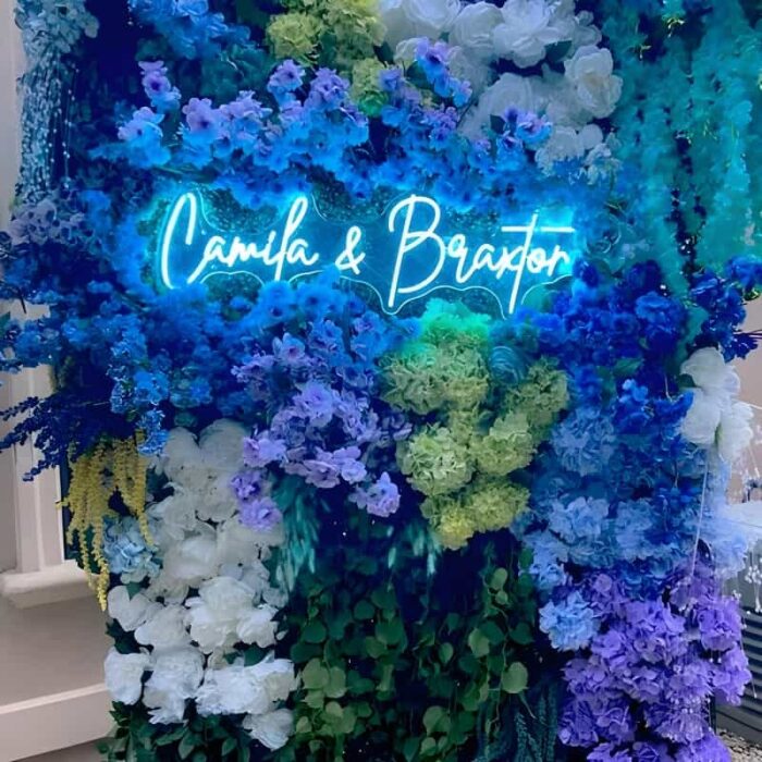 Light up neon sign for wedding party