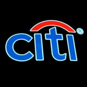 Citi logo lighting up on EL panel