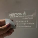 Light up business card in off position