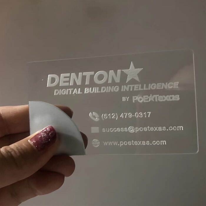 Light up business card in off position