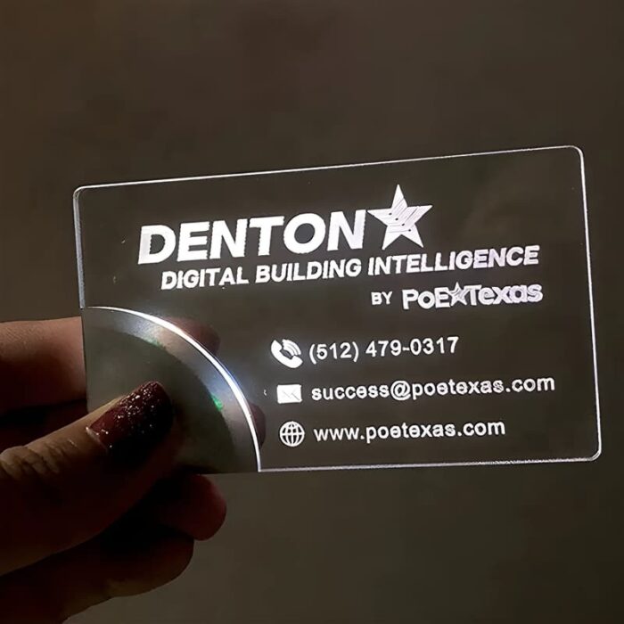 White light L.E.D business card for cool branded promotional item