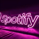 Spotify neon sign with LED lights