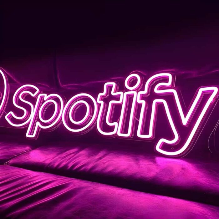 Spotify neon sign with LED lights
