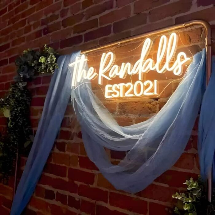 Custom wedding neon sign