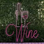 Wine neon sign decoration off