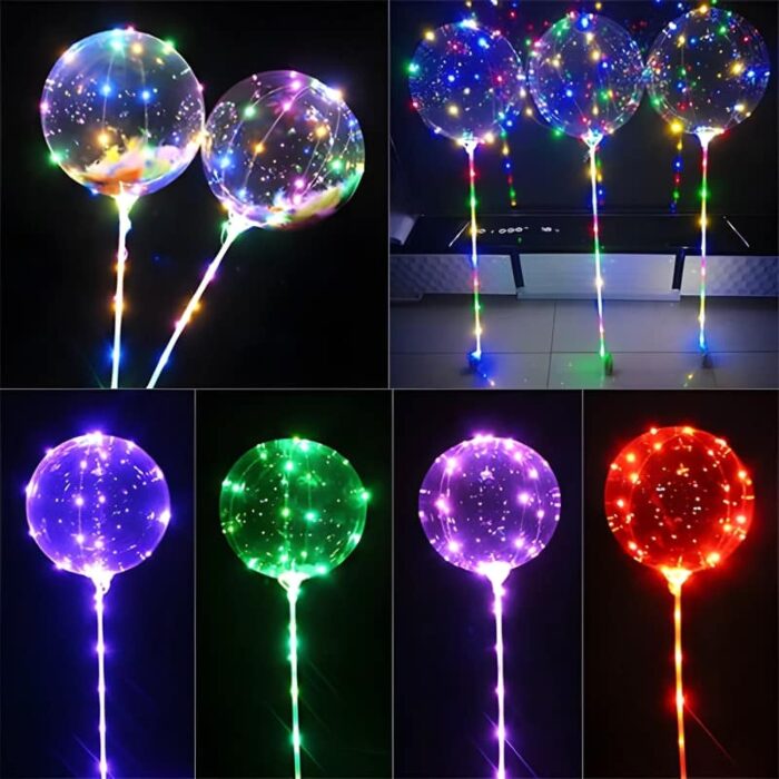Different colors LED transparent bobo balloons