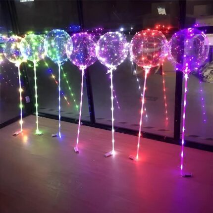 Different colors LED transparent bobo balloons