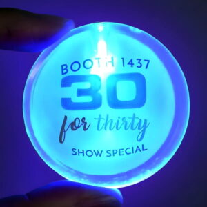 Tradeshow booth number custom led pin