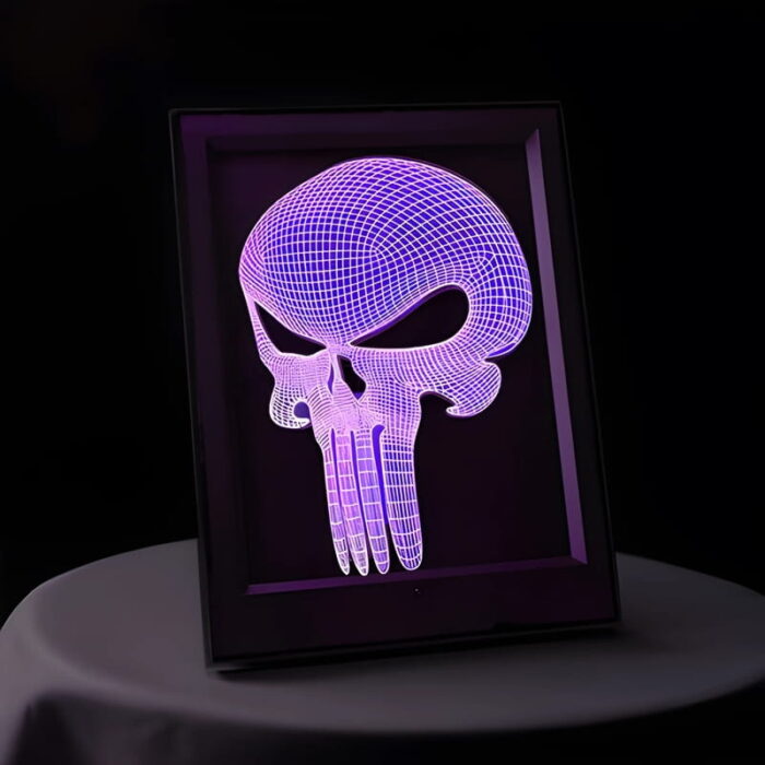 Custom engraved acrylic edge lit photo frame