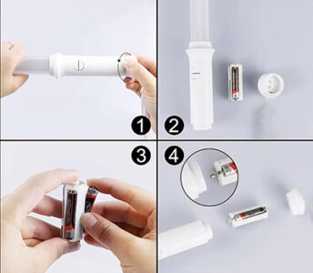 How to change the batteries on the LED wands