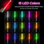 15 LED wand color options you can switch through at press of a button