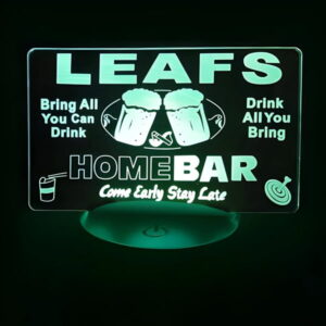 Custom Home Bar LED Sign glowing green