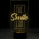 The Smile Lab custom LED display sign stand