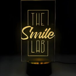 The Smile Lab custom LED display sign stand
