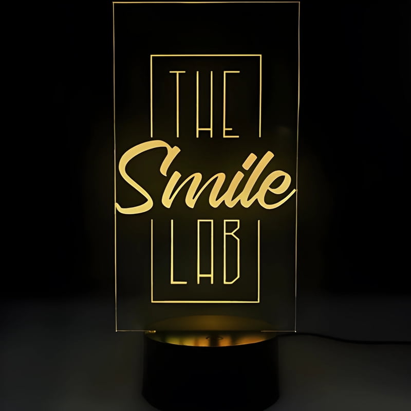 The Smile Lab custom LED display sign stand