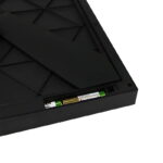 2 AA batteries inserted into a glowing acrylic LED frame
