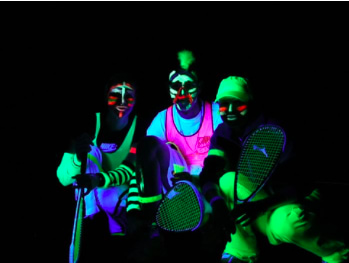 “black light badminton”