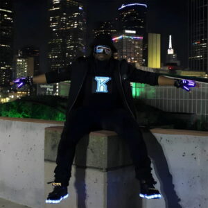 Tha Kracken Custom LED Light up T-shirt Skyscrapers