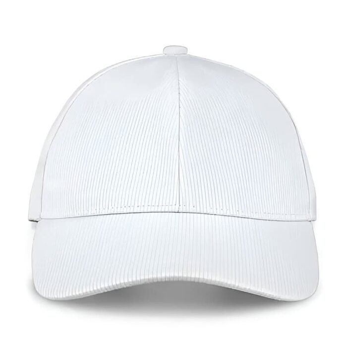 White fabric illuminated hat with no lights on